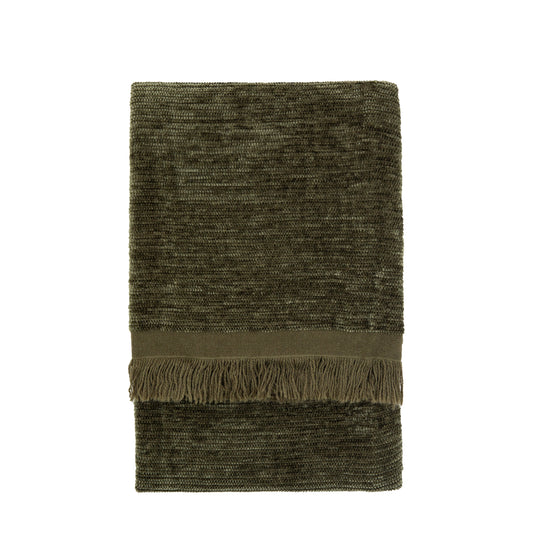 Dunmor Chenille Throw Green