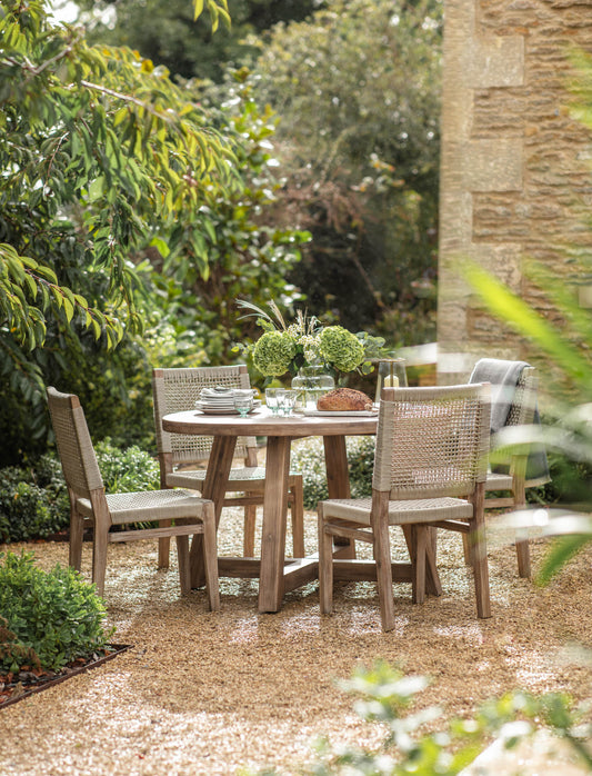 Chilford Solid Wood Round Dining Table Natural - Tables & Sets - Garden Trading -