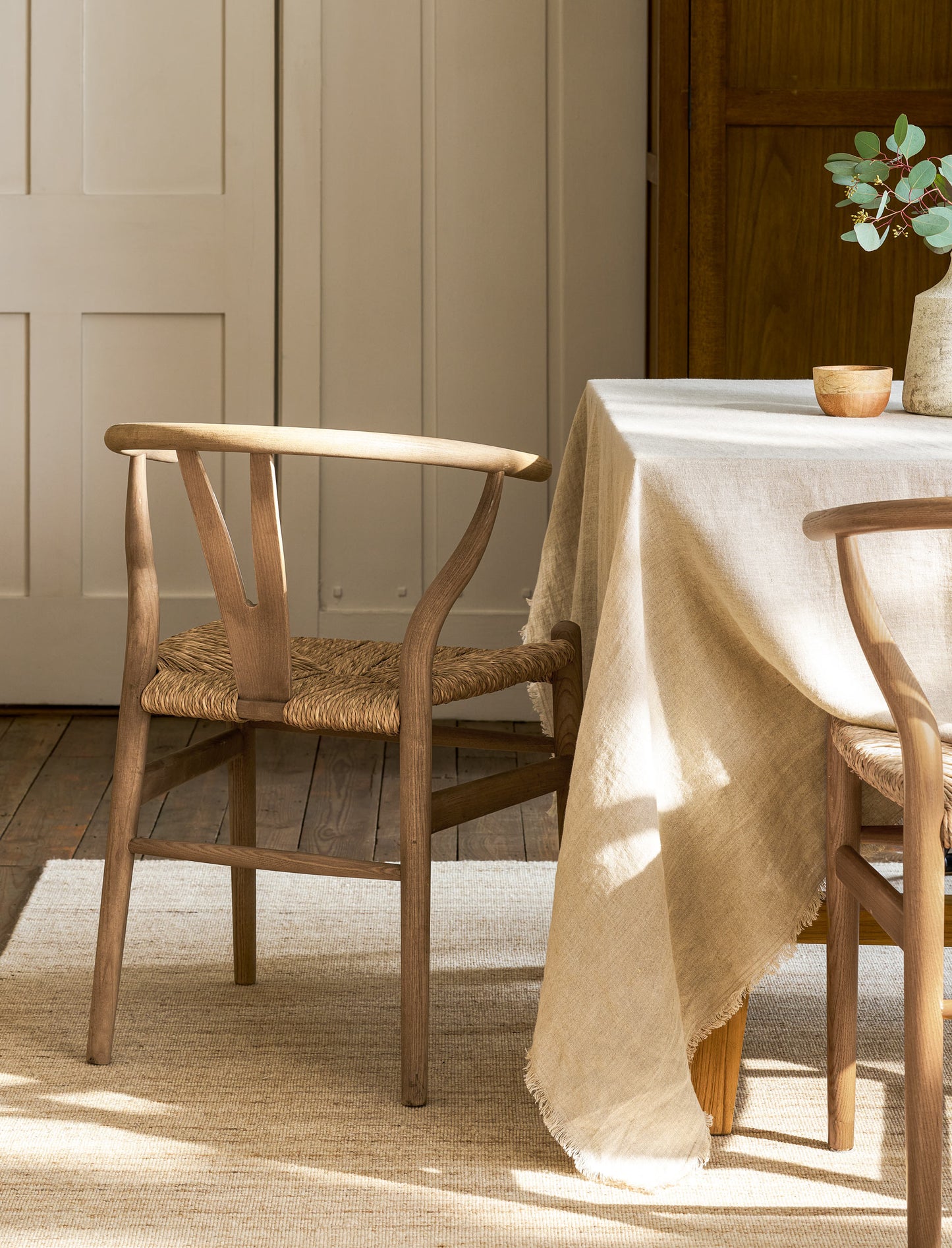 Chilthorne Wishbone Dining Chair Set of 2 Lime Wash