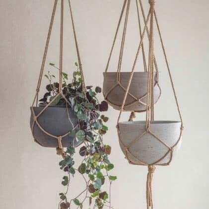 Stratton Hanging Plant Pot Carbon