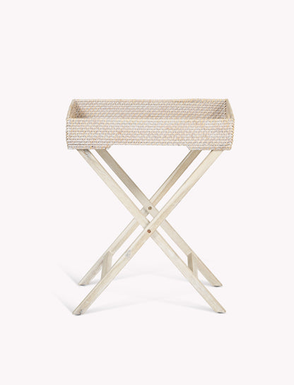 Wittering Rattan Tray Table with Stand Rectangle