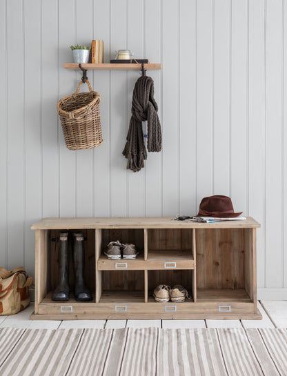 Chedworth Welly Locker Low Natural - Shoe Storage - Garden Trading -