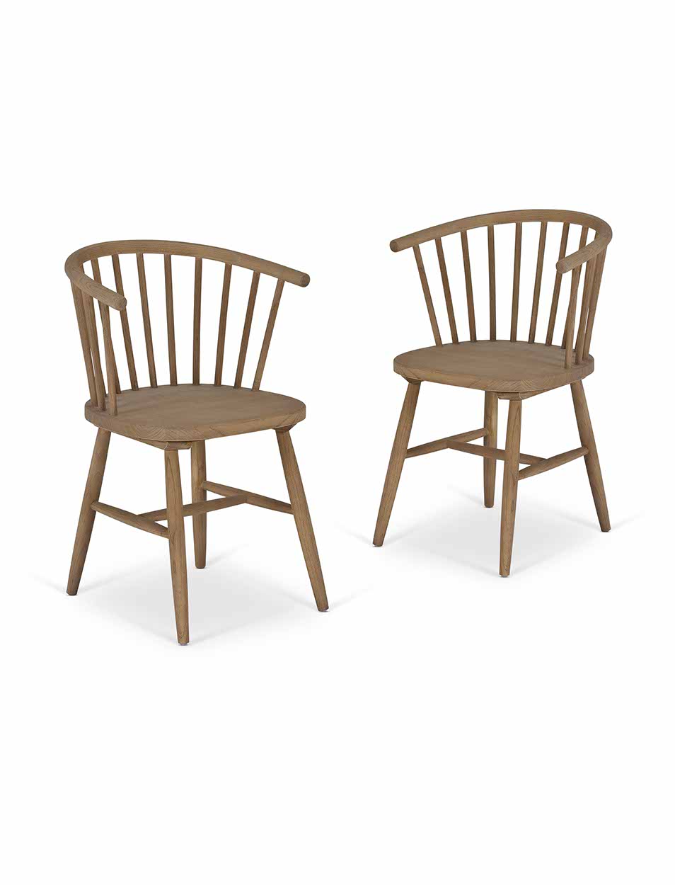 Landrake Curved Back Dining Chair Set of 2 Natural