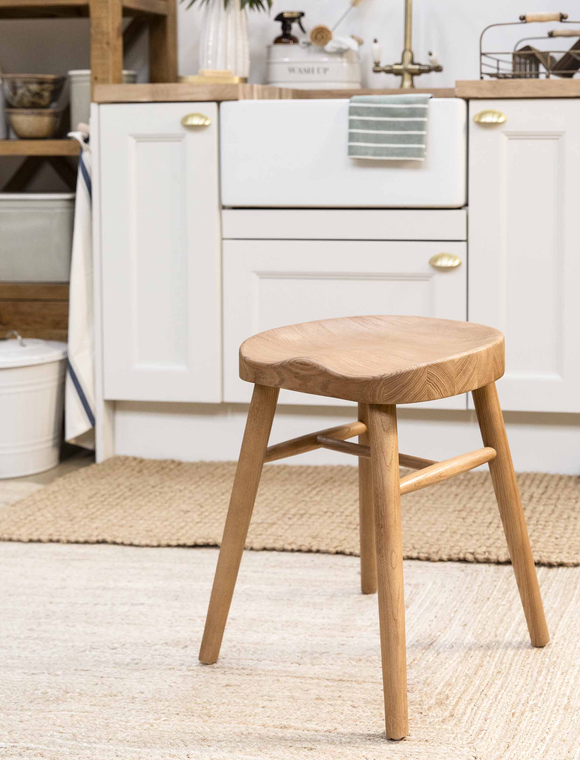 Lilley Stool Natural - Dining Chairs & Benches - Garden Trading -