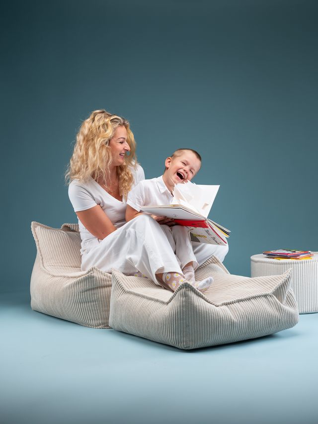 Wigiwama Square Ottoman - White