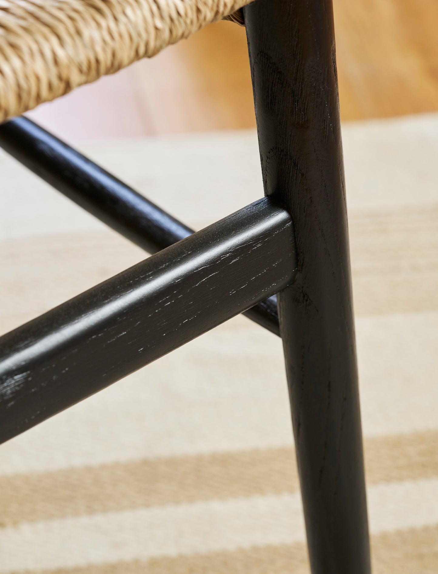 Chilthorne Wishbone Dining Chair Set of 2 Black