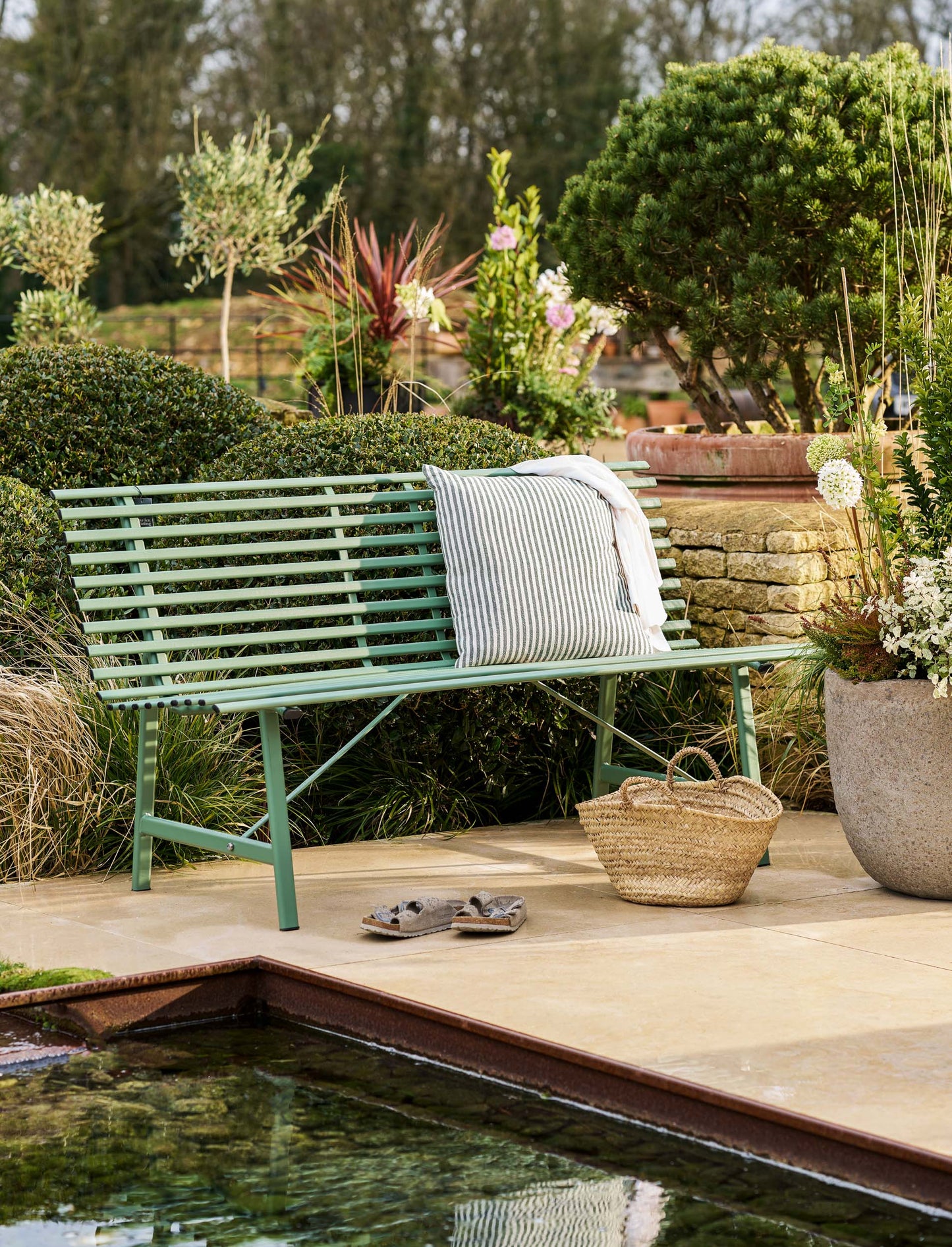 Richmond Bench Thistle Green - Chairs & Loungers - Garden Trading -