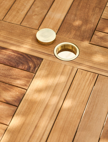 Churn Teak Round Table 100cm