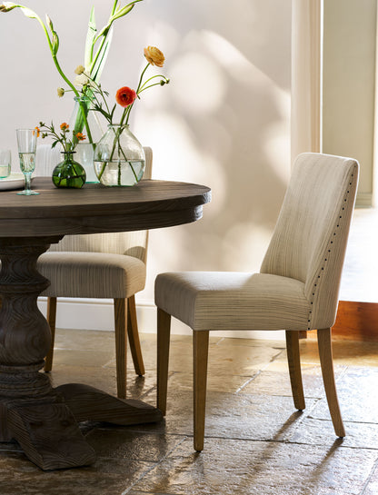 Wraysbury Dining Chair Set of 2 Stripe - Dining Chairs & Benches - Garden Trading -