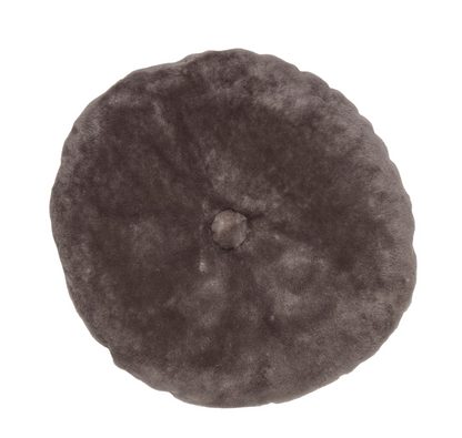 Round Moccasin Cushion Doublesided Dark Grey