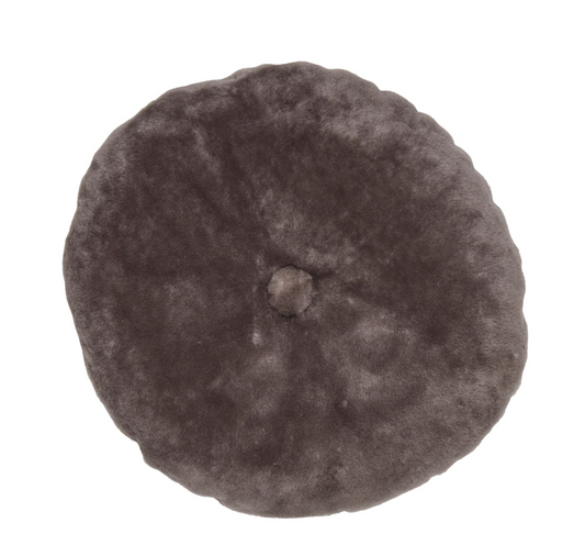 Round Moccasin Cushion Doublesided Dark Grey
