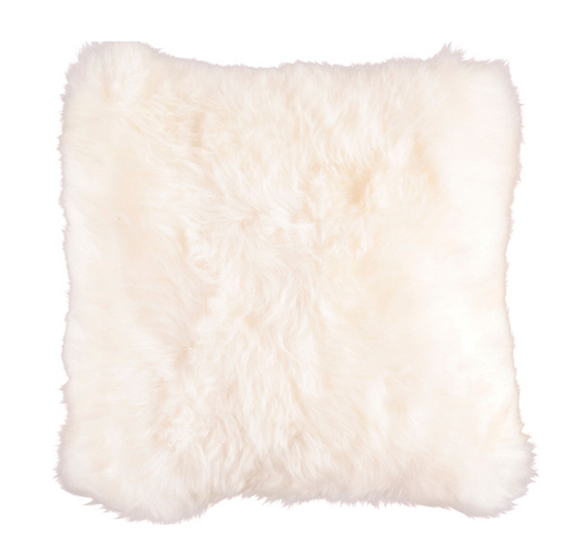 Sheepskin Cushion LW Single-Sided Square Ivory Large