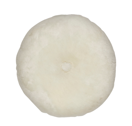Round Moccasin Cushion Doublesided White