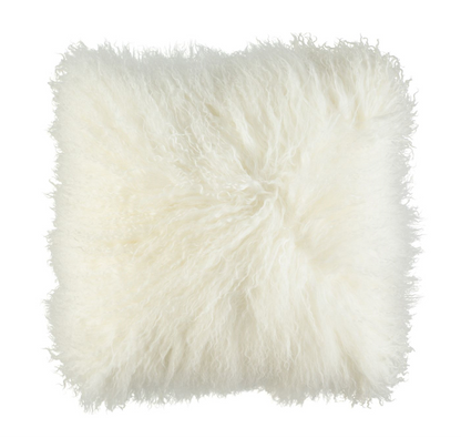 Curly Sheepskin Cushion Doublesided Ivory Small