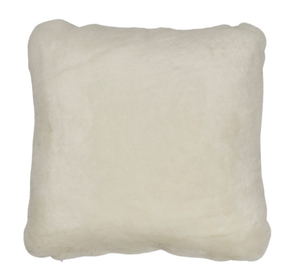 Moccasin Cushion Doublesided Square White Medium