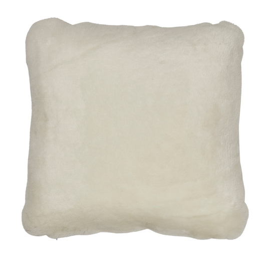 Moccasin Cushion Doublesided Square White Medium