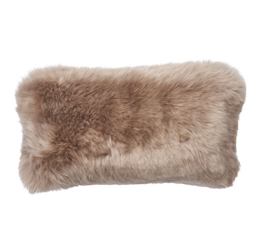 Sheepskin Cushion LW Double-Sided Taupe Medium