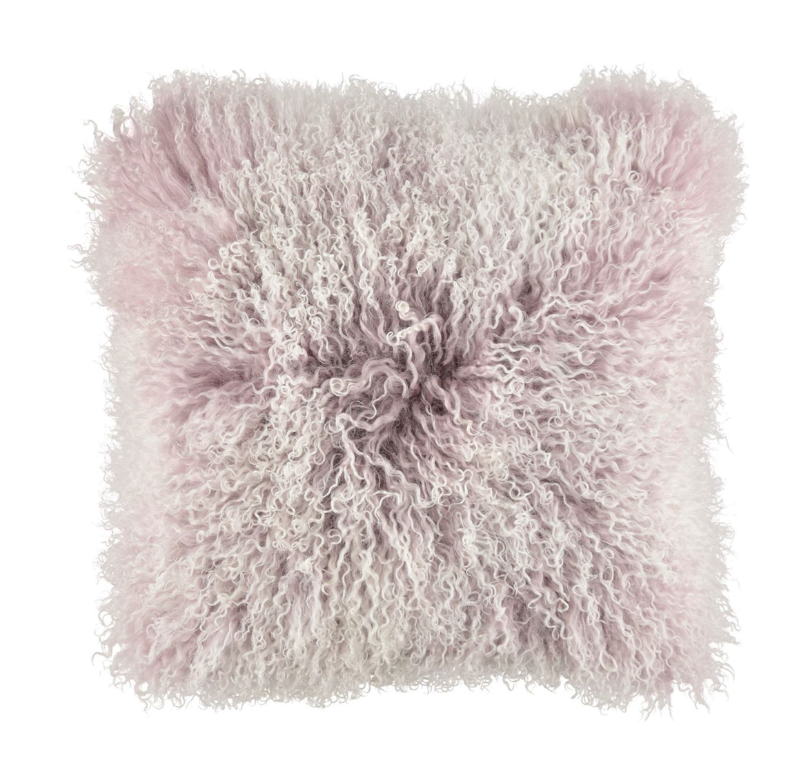 Curly Cushion Square Cloud Grey Snow Top Large