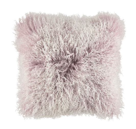 Curly Cushion Square Cloud Grey Snow Top Large