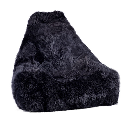 Sheepskin Bean Bag Chair Navy