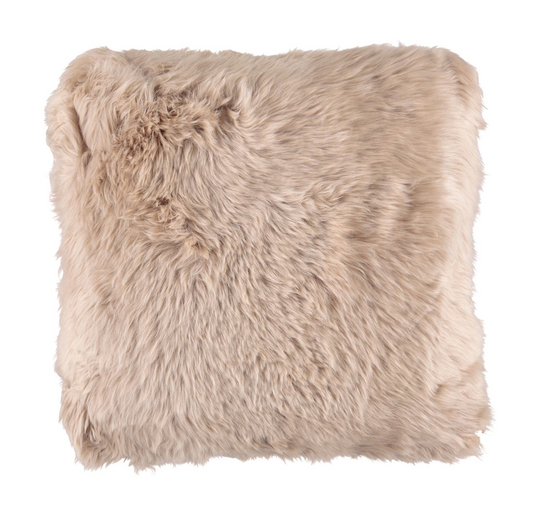 Sheepskin Cushion LW Square Warm Sand Large