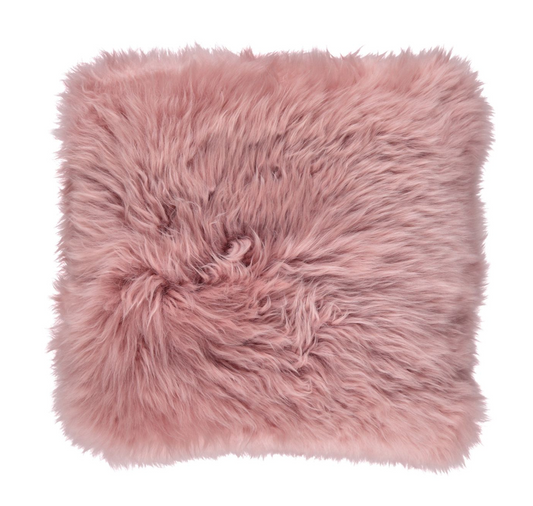 Sheepskin Cushion LW Single-Sided Square Rose Large