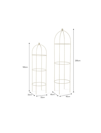 Barrington Obelisk Plant Supports Set of 2 Clay