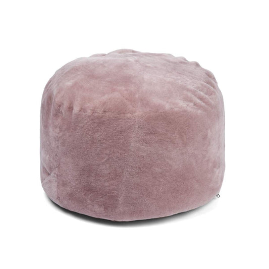 Round Moccasin Pouf Dusky Pink