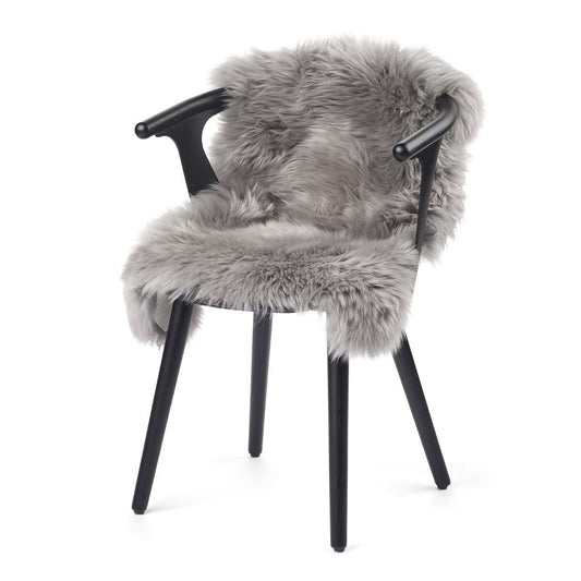 New Zealand Sheepskin Long Wool Rug/Throw Light Grey