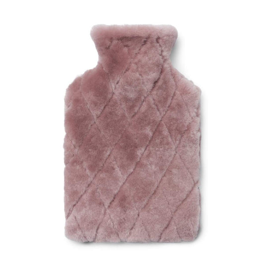 Leaf Hot Water Bottle Dusky Pink