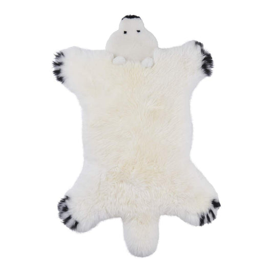 Polar Bear Sheepskin Rug 130x80 cm