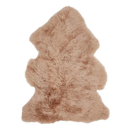 New Zealand Sheepskin Long Wool Rug/Throw Warm Sand