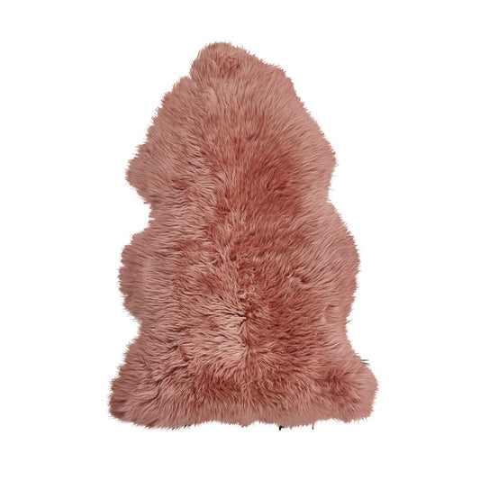 New Zealand Sheepskin Long Wool Rug/Throw Rose