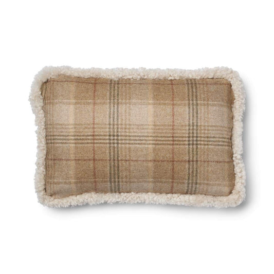 Wool Cushion Short Trim Doublesided Sand-Beige/Pearl Medium