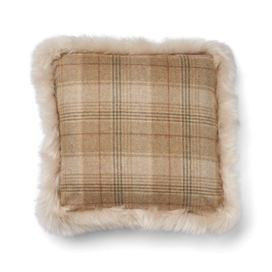 Wool Cushion Doublesided Sand-Beige/Linen Large
