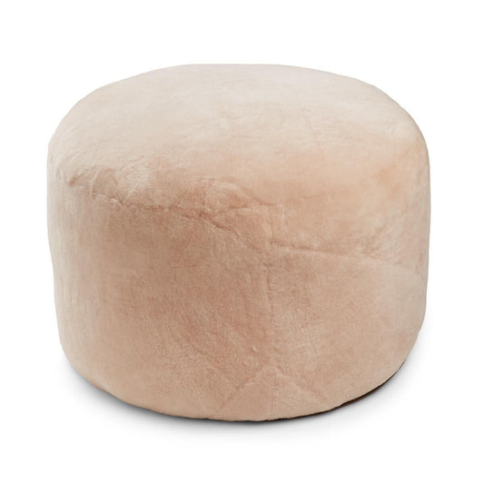 Round Moccasin Pouf Chestnut