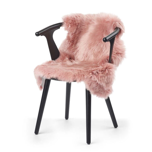 New Zealand Sheepskin Long Wool Rug/Throw Rose