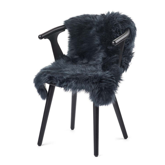 New Zealand Sheepskin Long Wool Rug/Throw Navy