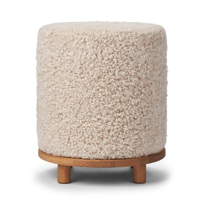 Simon Stool/Pouf Pearl Oak Legs