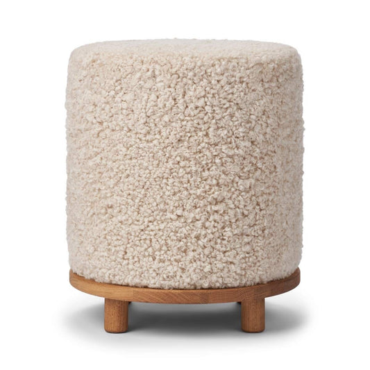 Simon Stool/Pouf Pearl Oak Legs