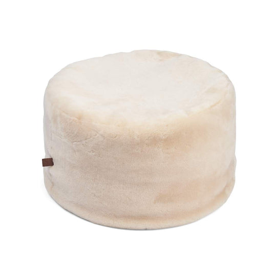 Round Moccasin Pouf Natural