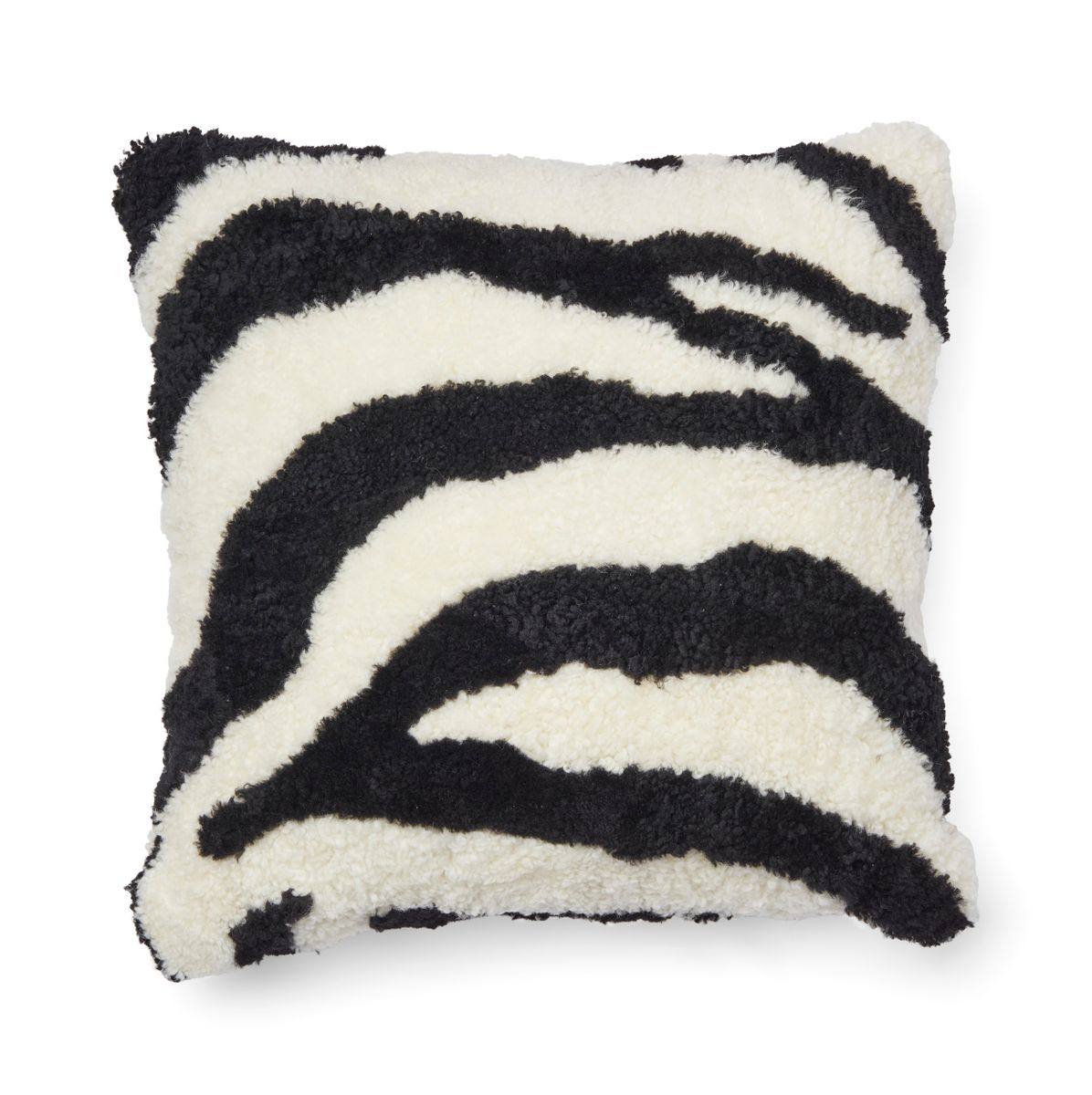 Zebra Cushion Doublesided Black/Ivory Large