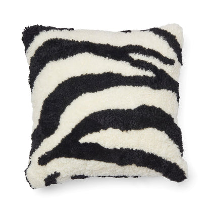 Zebra Cushion Doublesided Black/Ivory Large