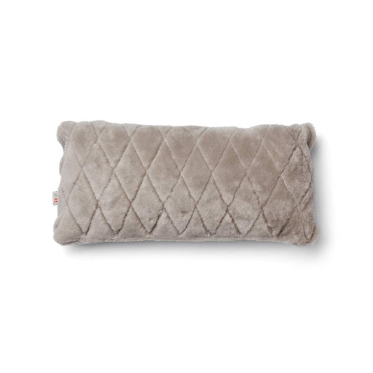 Moccasin Checked Cushion Doublesided Silver Grey Medium
