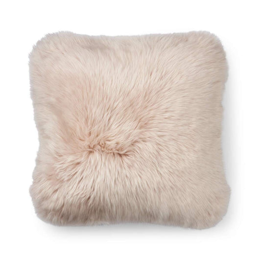 Sheepskin Cushion LW Double-Sided Square Smoke Pink