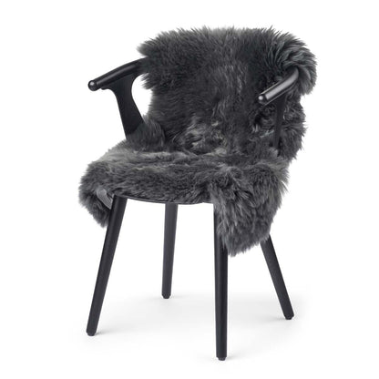 New Zealand Sheepskin Long Wool Rug/Throw Steel