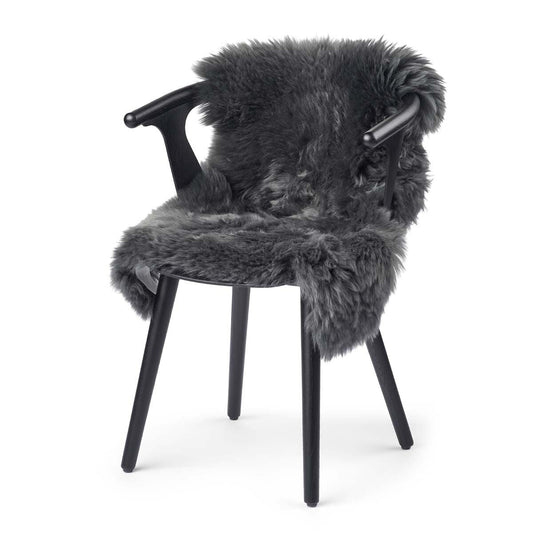 New Zealand Sheepskin Long Wool Rug/Throw Steel