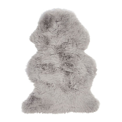 New Zealand Sheepskin Long Wool Rug/Throw Light Grey