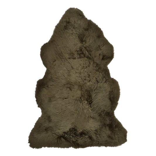 New Zealand Sheepskin Long Wool Rug/Throw Hedge Green