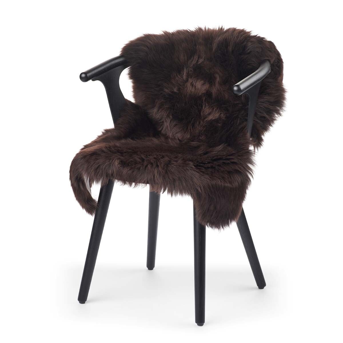 New Zealand Sheepskin Long Wool Rug/Throw Chocolate